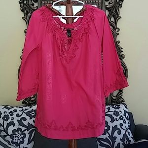 Lucky Brand boho off the shoulder top.  Size S.